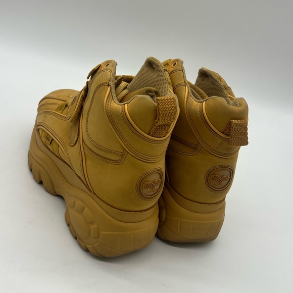 Buffalo London 1348-14 2.0 Yellow Nubuck Women’s Sz 41 US 10.5 Platform Boots - Picture 6 of 15